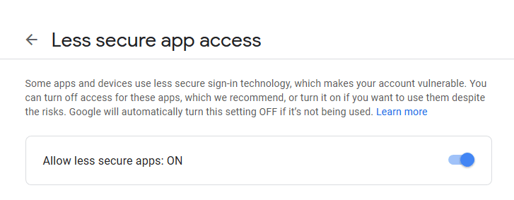 Less Secure App